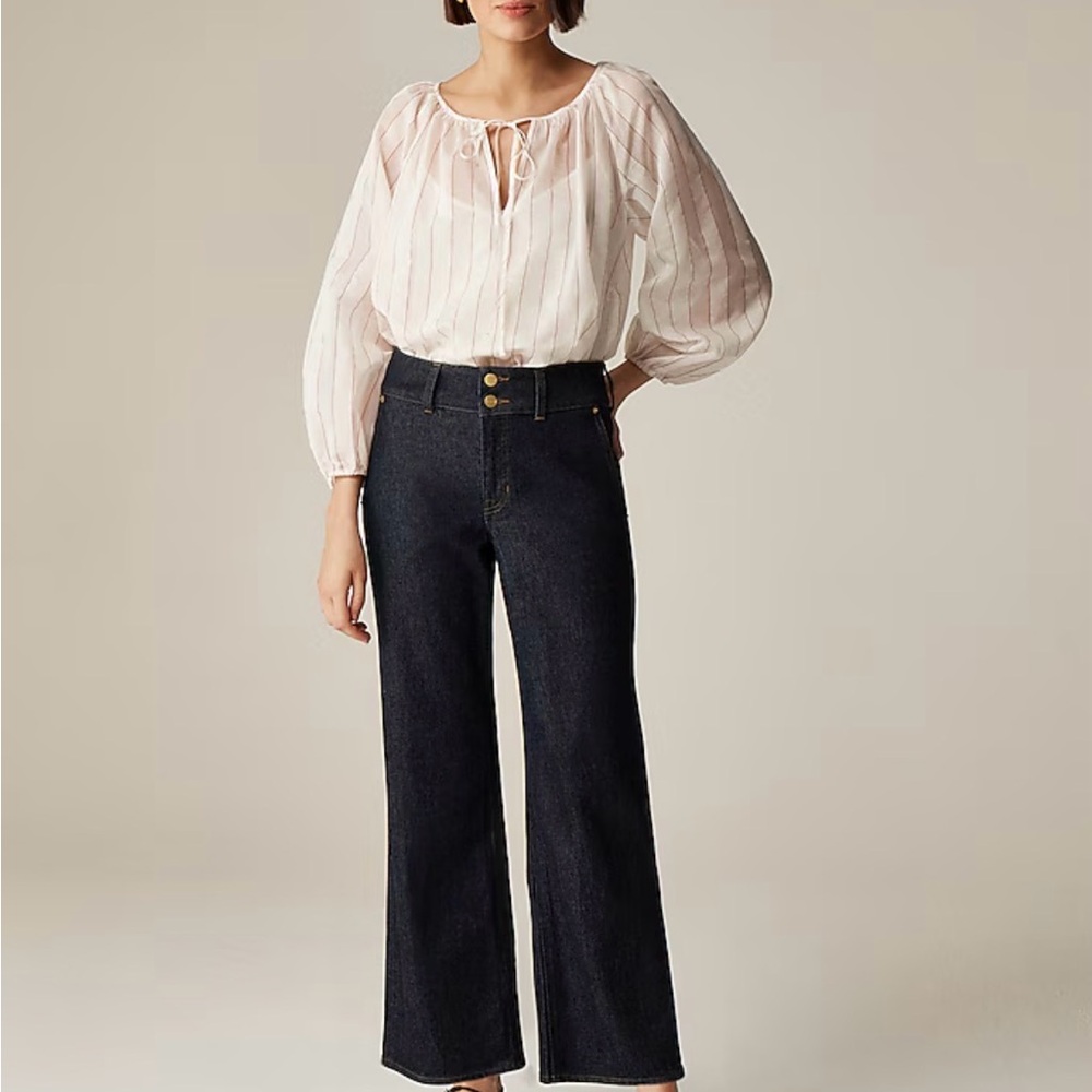 J. Crew Navy Wide Leg Jeans